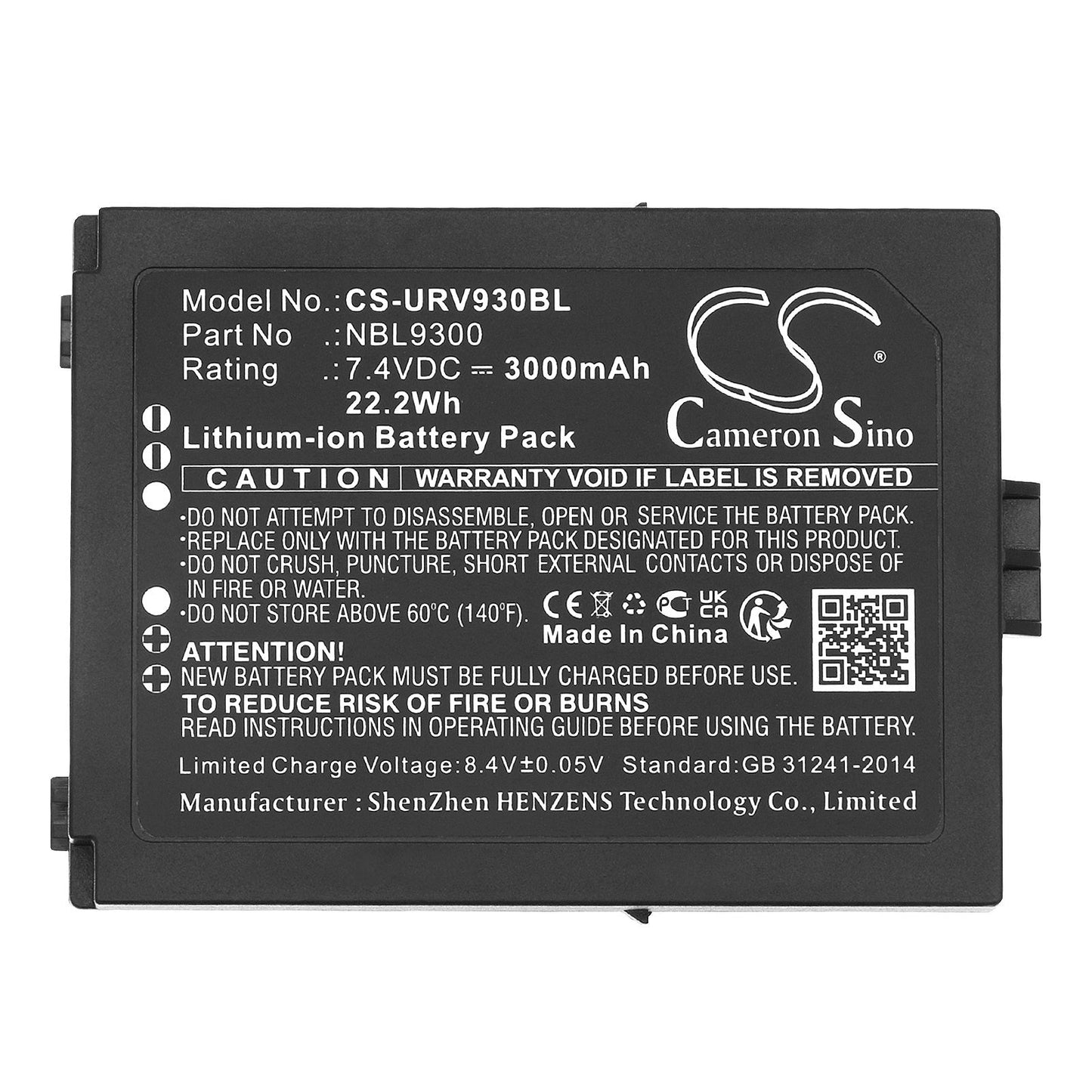 Replacement Battery for Urovo  NBL9300 – Barcode Scanner – 3000mAh / 22.2Wh / 7.4V