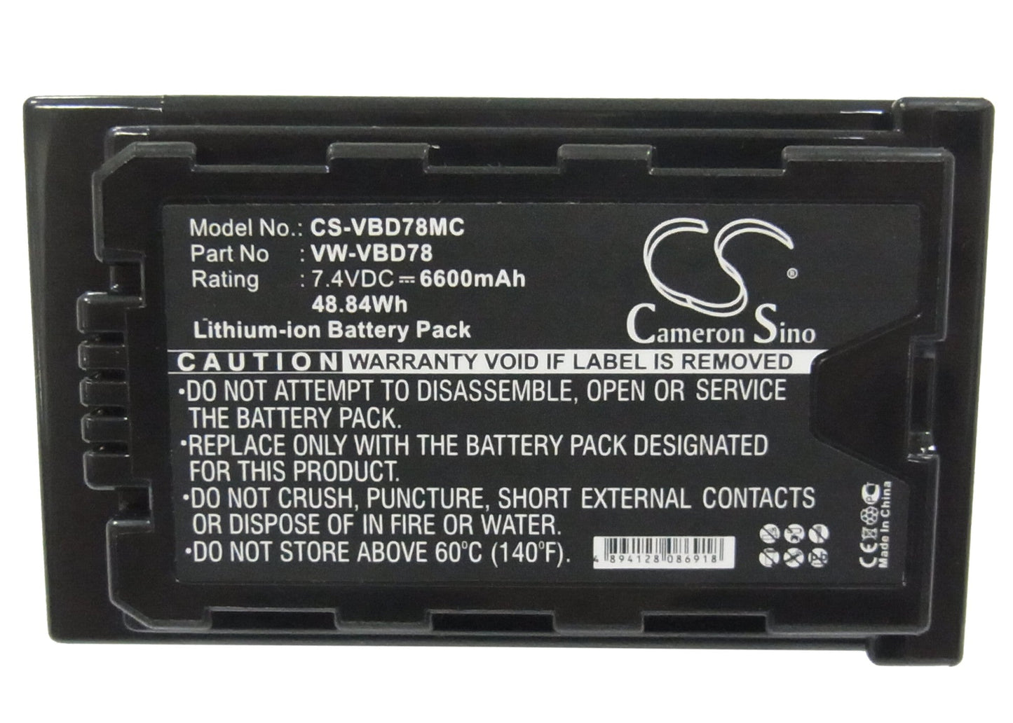 Replacement Battery for Panasonic AJ-PX270 – Camera – 6600mAh / 48.84Wh / 7.4V