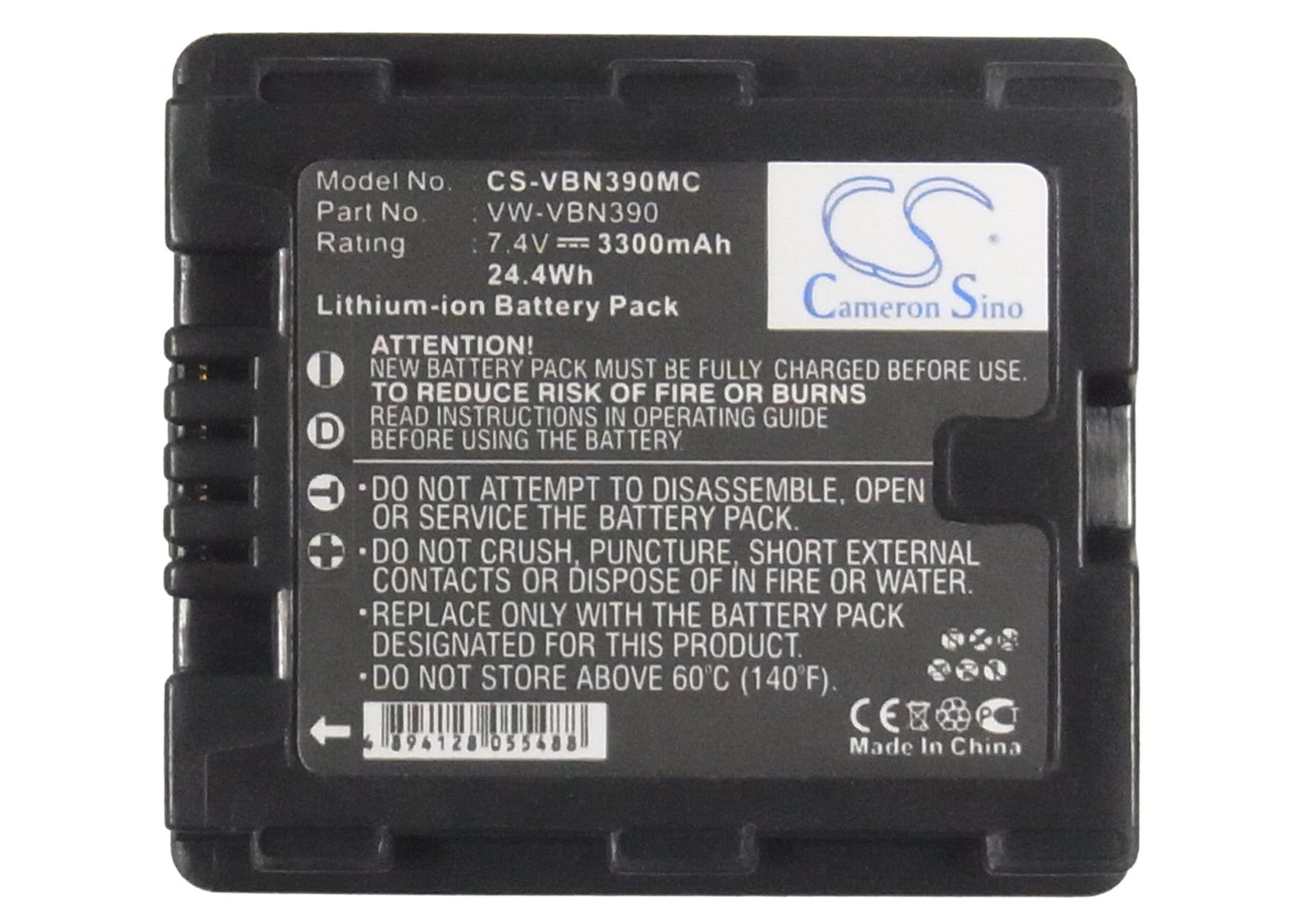 Replacement Battery for Panasonic HC-X900 – Camera – 3300mAh / 24.42Wh / 7.4V