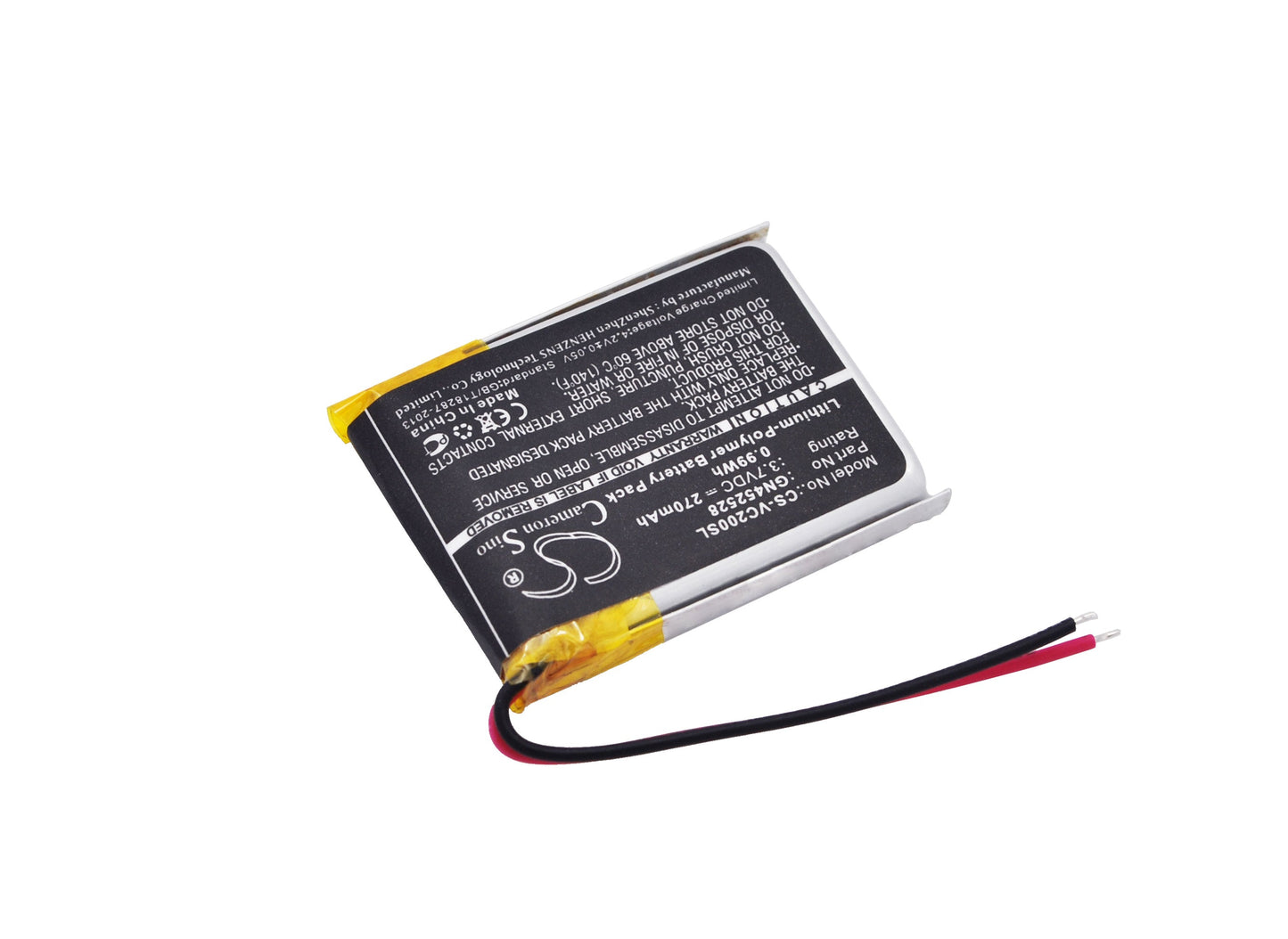 Replacement Battery for Voice Caddie VC200 – GPS, Navigator – 270mAh / 0.99Wh / 3.7V