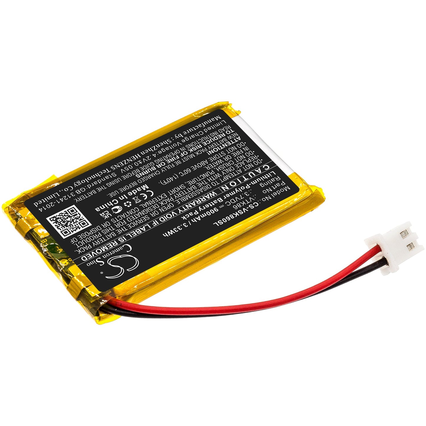 Replacement Battery for Velocitek  Shift – GPS, Navigator – 900mAh / 3.33Wh / 3.7V