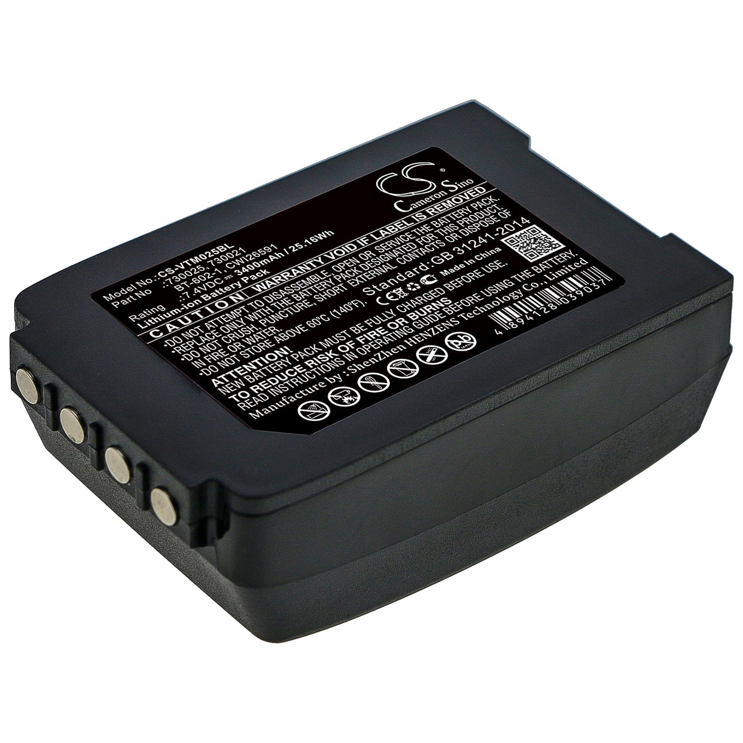 Replacement Battery for Vocollect Talkman T2 – Barcode Scanner – 3400mAh / 25.16Wh / 7.4V