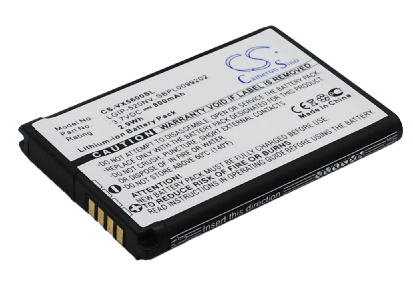 Replacement Battery for Verizon  Cosmos Touch VN270 – Mobile, SmartPhone – 800mAh / 3.7V