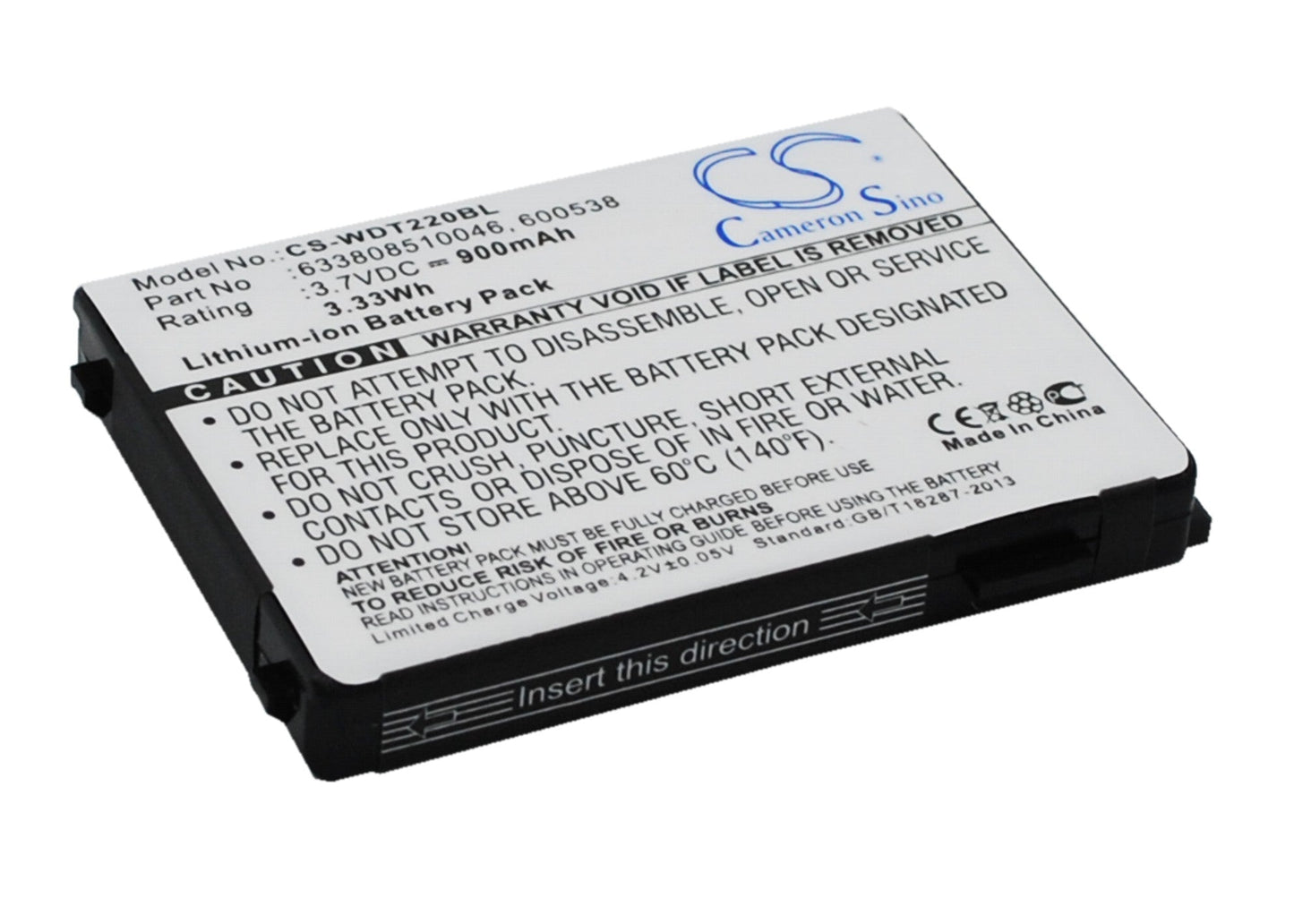 Replacement Battery for Wasp RS-232 – Barcode Scanner – 900mAh / 3.33Wh / 3.7V