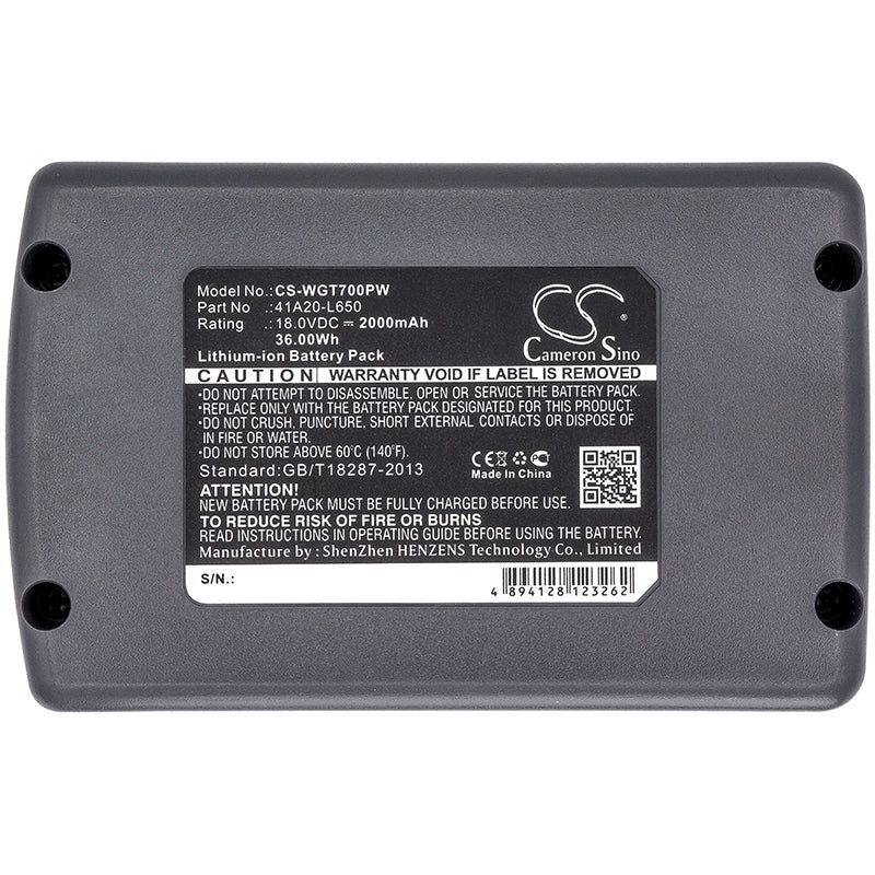 Replacement Battery for WOLF Garten BA 700 – Power Tools – 2000mAh / 36.00Wh / 18.0V