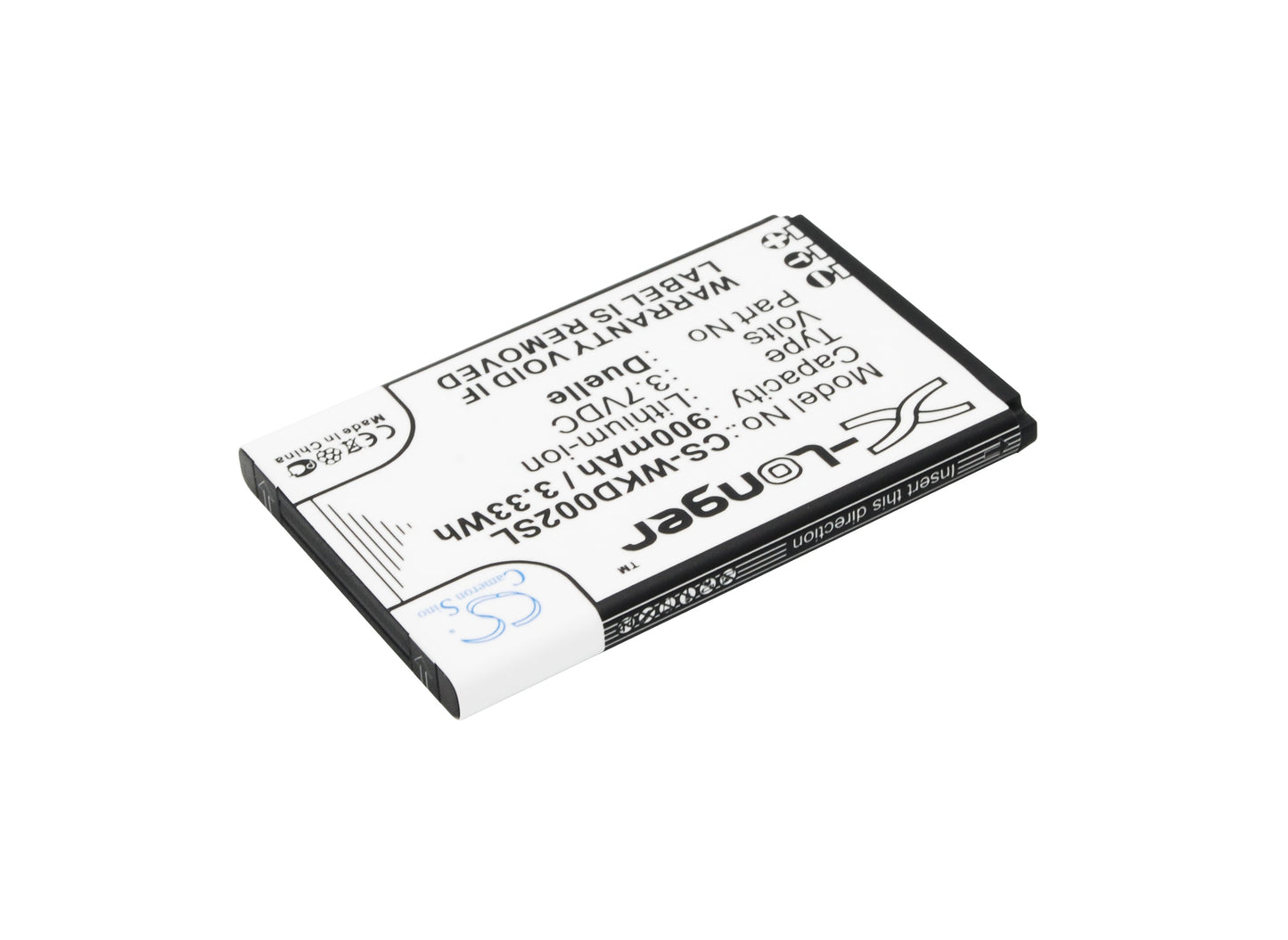 Replacement Battery for Wiko DuElle – Mobile, SmartPhone – 900mAh / 3.33Wh / 3.7V