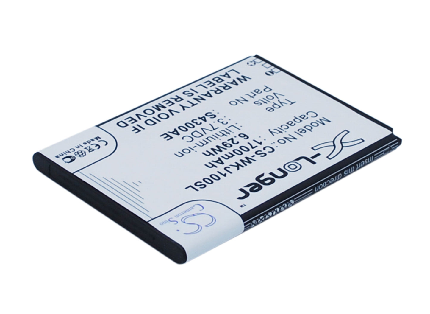 Replacement Battery for Wiko Jimmy – Mobile, SmartPhone – 1700mAh / 6.29Wh / 3.7V
