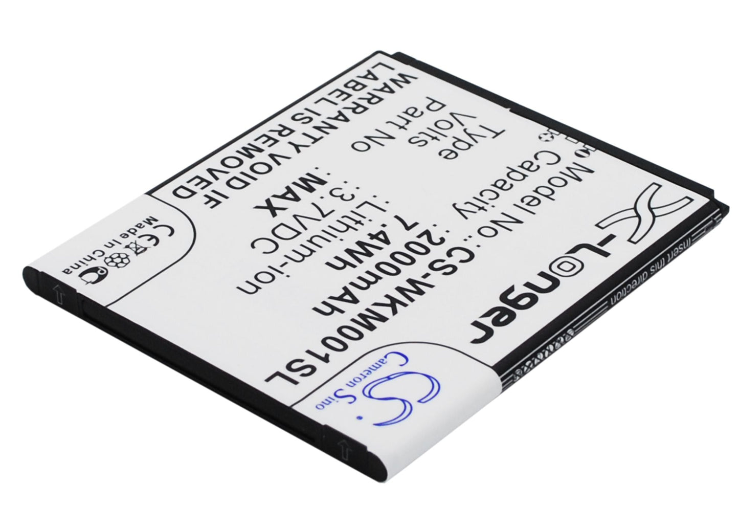 Replacement Battery for Wiko Rainbow 4G – Mobile, SmartPhone – 2000mAh / 7.40Wh / 3.7V