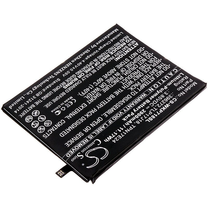 Replacement Battery for Wiko Upulse – Mobile, SmartPhone – 2900mAh / 11.17Wh / 3.85V