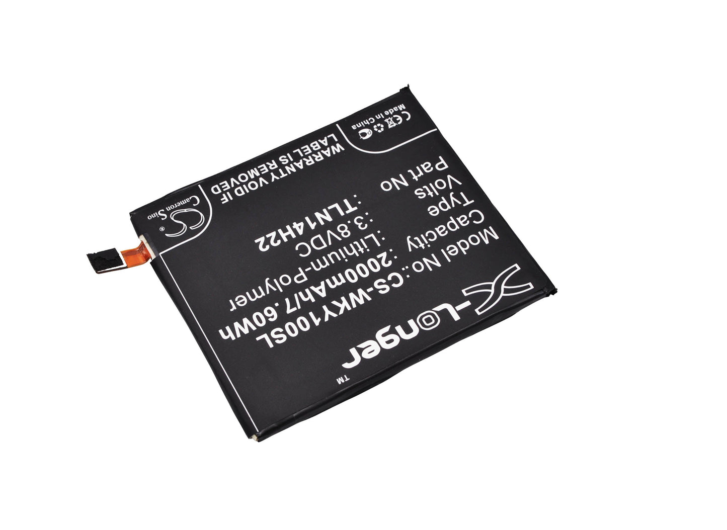 Replacement Battery for Wiko Highway Pure – Mobile, SmartPhone – 2000mAh / 7.60Wh / 3.8V