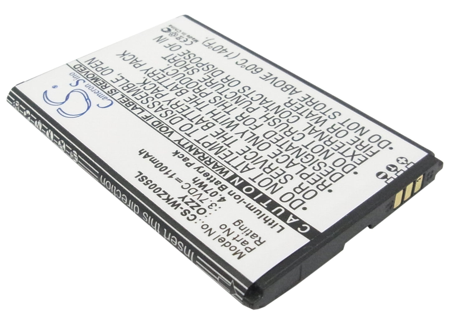 Replacement Battery for Wiko Ozzy – Mobile, SmartPhone – 1100mAh / 4.07Wh / 3.7V