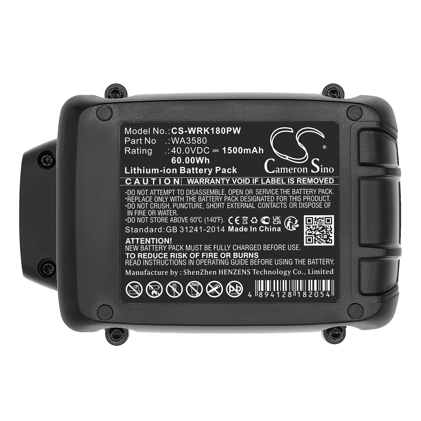 Replacement Battery for Worx WA3747 – Power Tools – 1500mAh / 60.00Wh / 40.0V