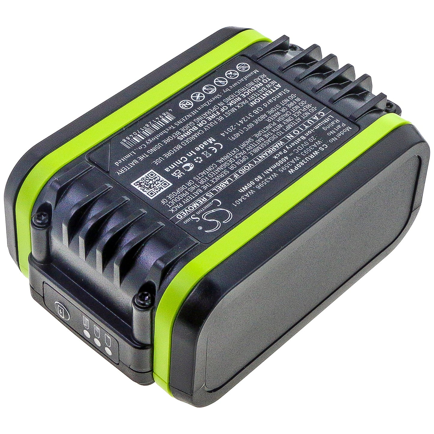 Replacement Battery for Worx WU172 – Power Tools – 4000mAh / 80.00Wh / 20.0V