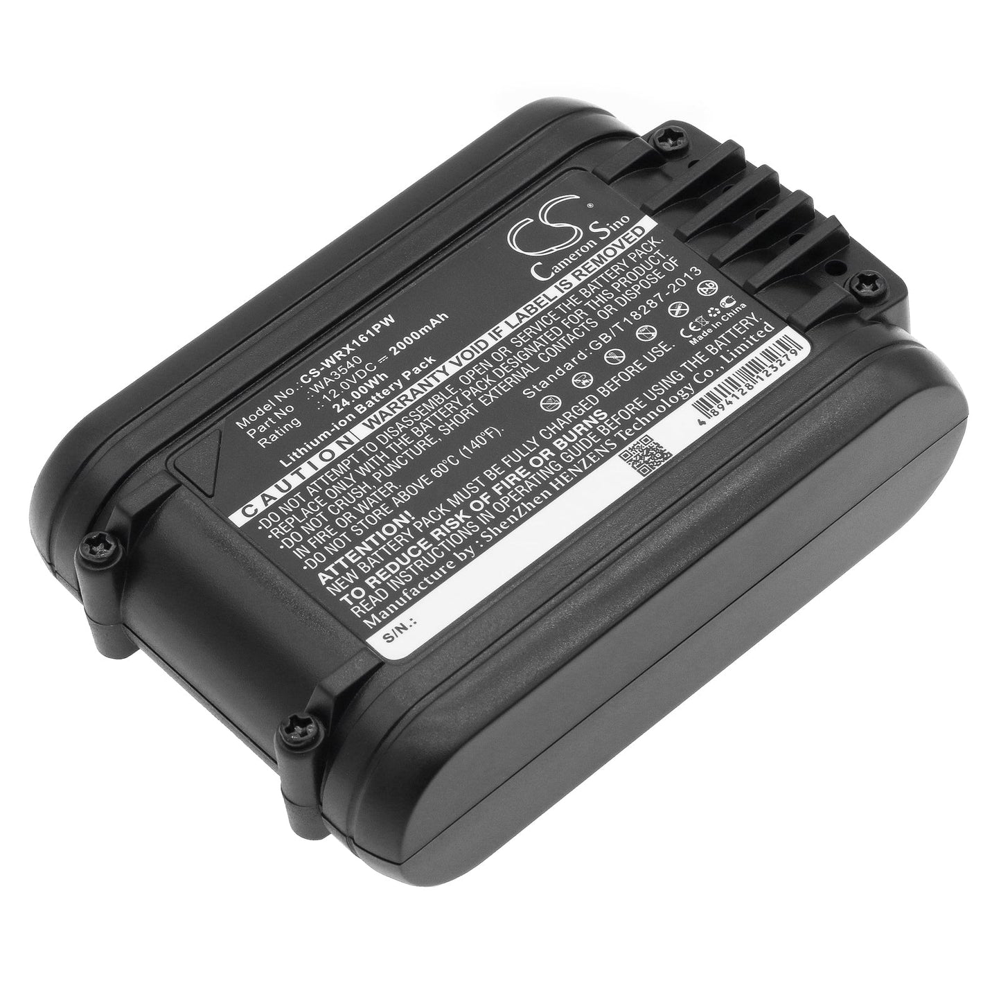 Replacement Battery for Worx WU137 – Power Tools – 2000mAh / 24.00Wh / 12.0V