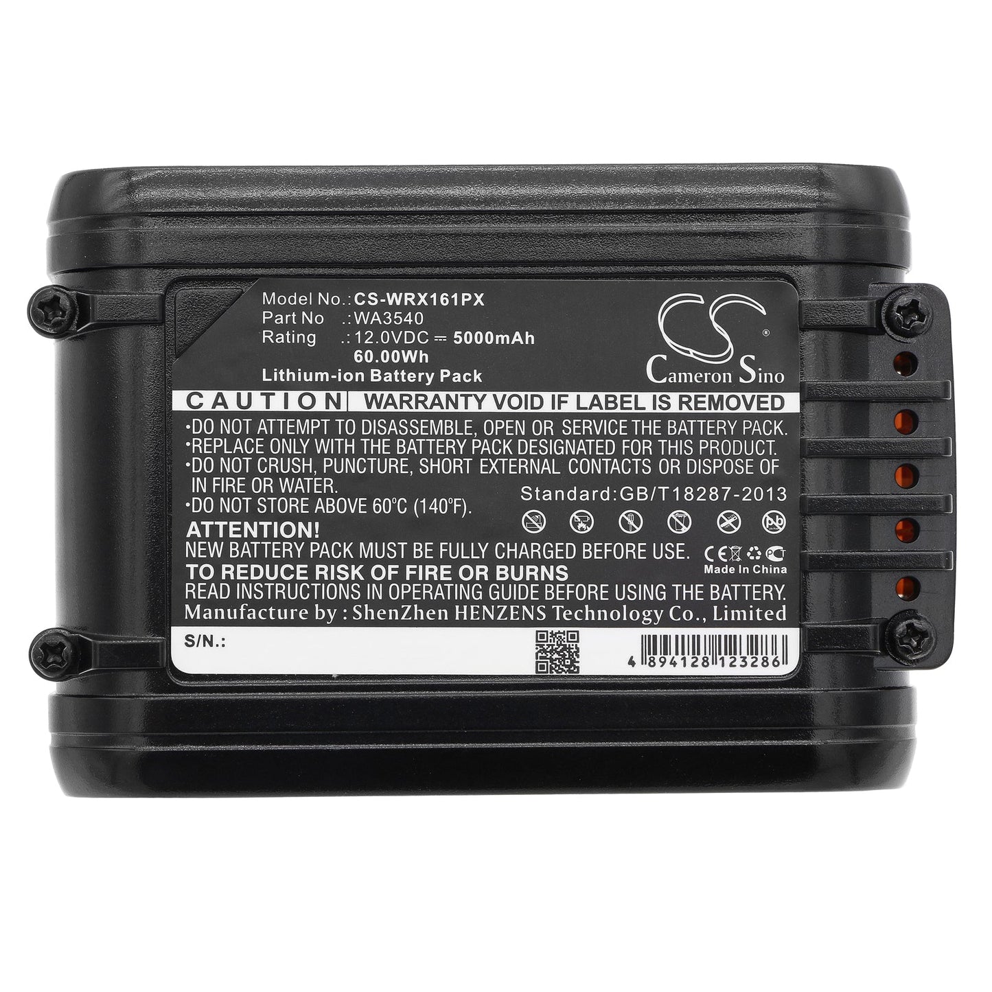 Replacement Battery for Worx WU137 – Power Tools – 5000mAh / 60.00Wh / 12.0V