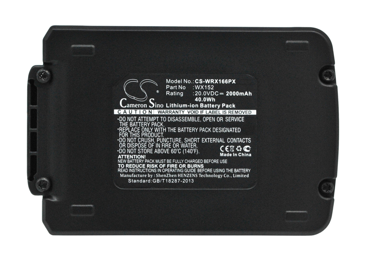 Replacement Battery for Worx WA3528 – Power Tools – 2000mAh / 40.00Wh / 20.0V