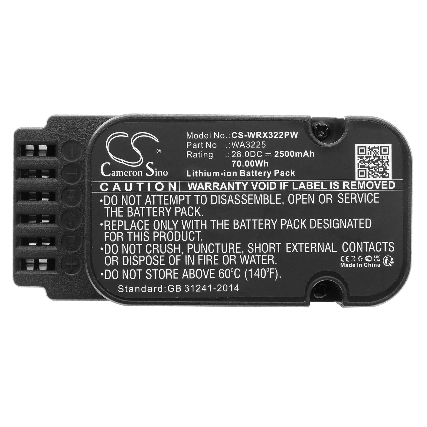 Replacement Battery for Worx Landroid L1500 – Lawn Mowers – 2500mAh / 70.0Wh / 28.0V