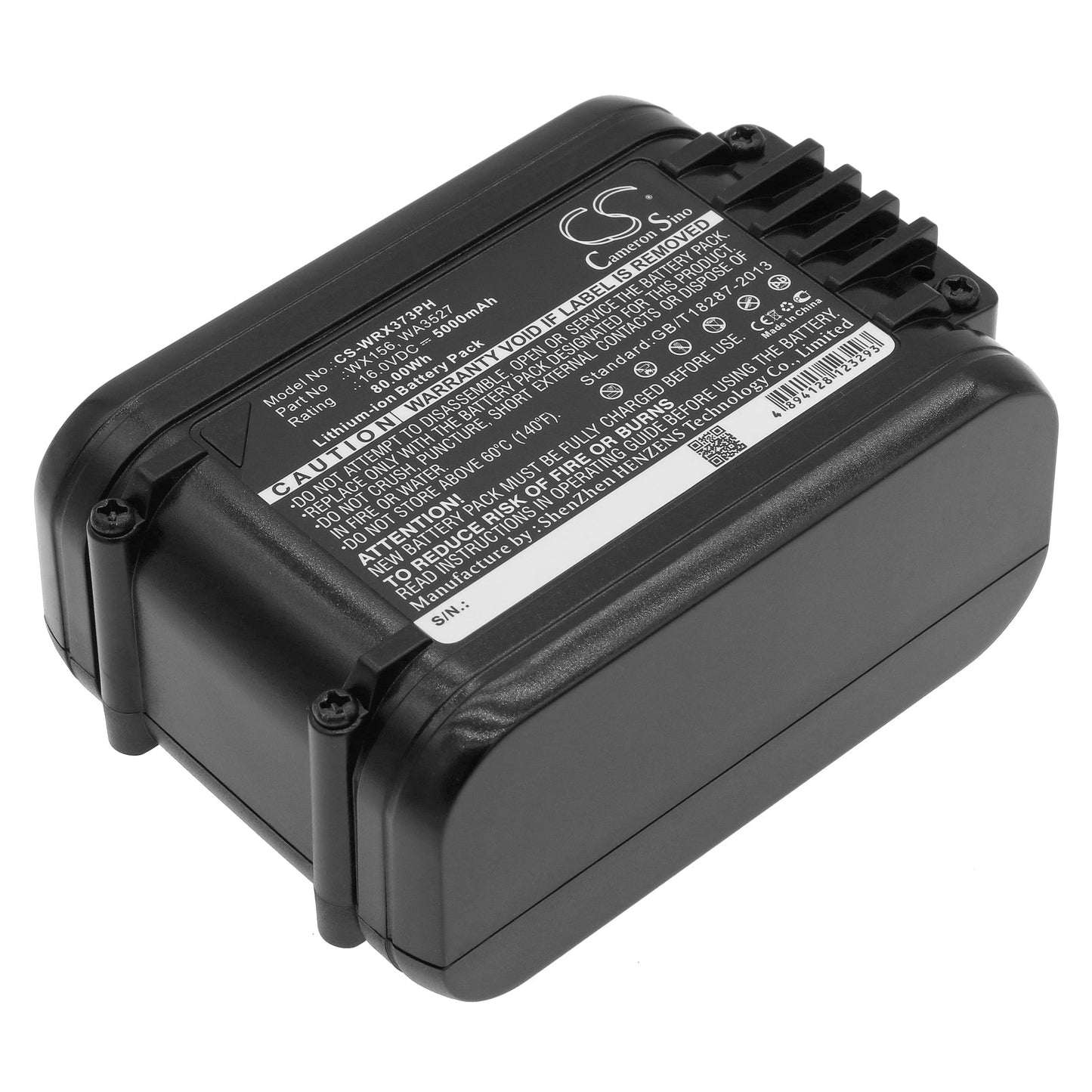 Replacement Battery for Worx Brushless Impact 20V MAX Drill – Power Tools – 5000mAh / 80.00Wh / 16.0V