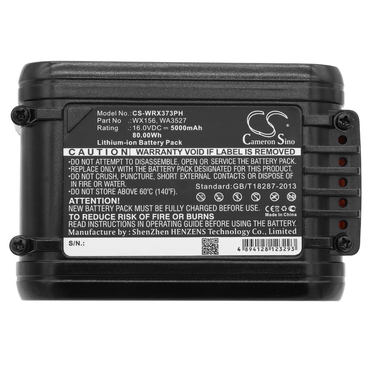 Replacement Battery for Worx Brushless Impact 20V MAX Drill – Power Tools – 5000mAh / 80.00Wh / 16.0V