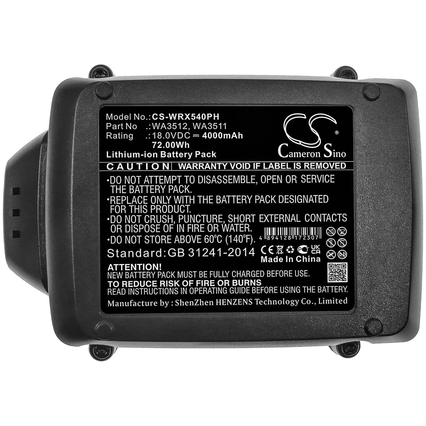 Replacement Battery for AL-KO Rasentrimmer GTLi – Power Tools – 4000mAh / 72.00Wh / 18.0V