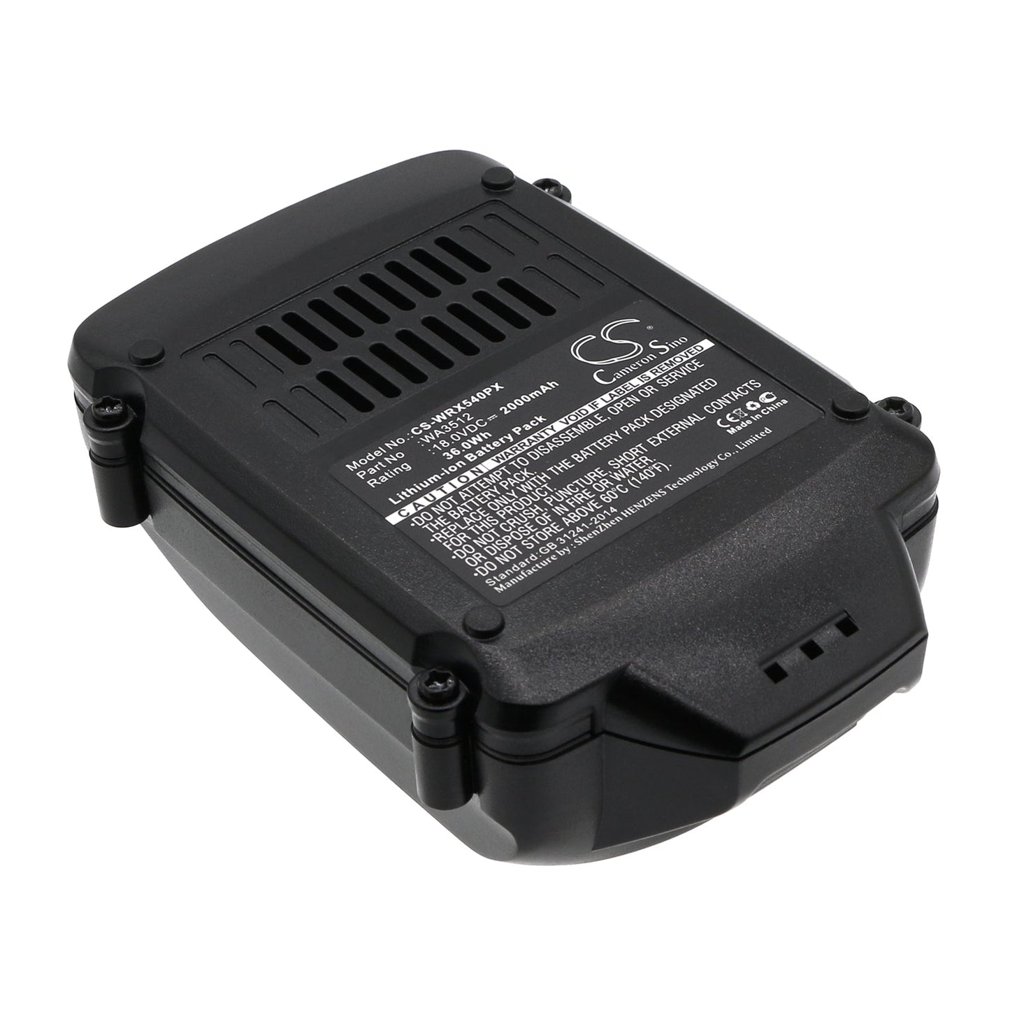 Replacement Battery for Worx RW9161 – Power Tools – 2000mAh / 36.00Wh / 18.0V