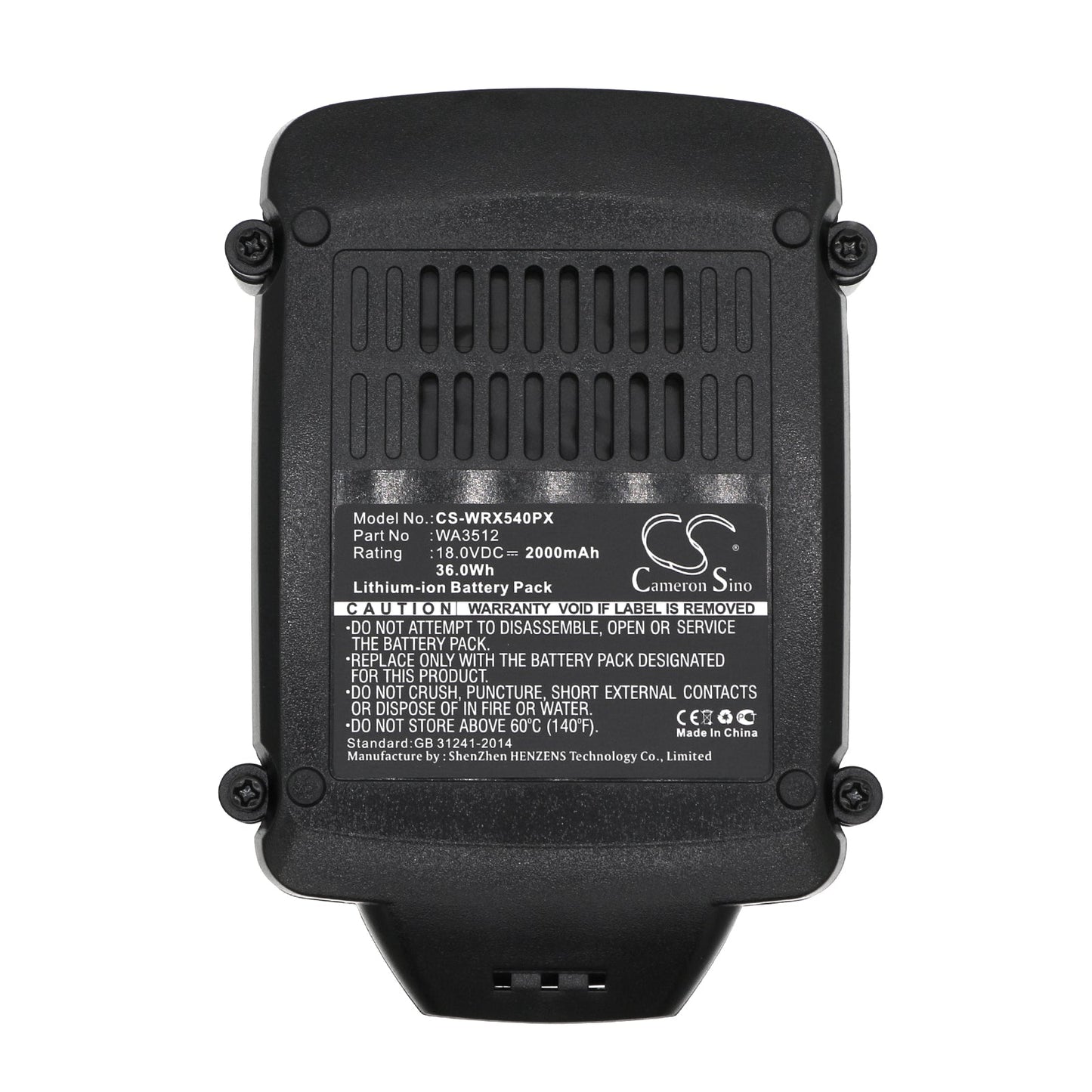 Replacement Battery for Worx RW9161 – Power Tools – 2000mAh / 36.00Wh / 18.0V