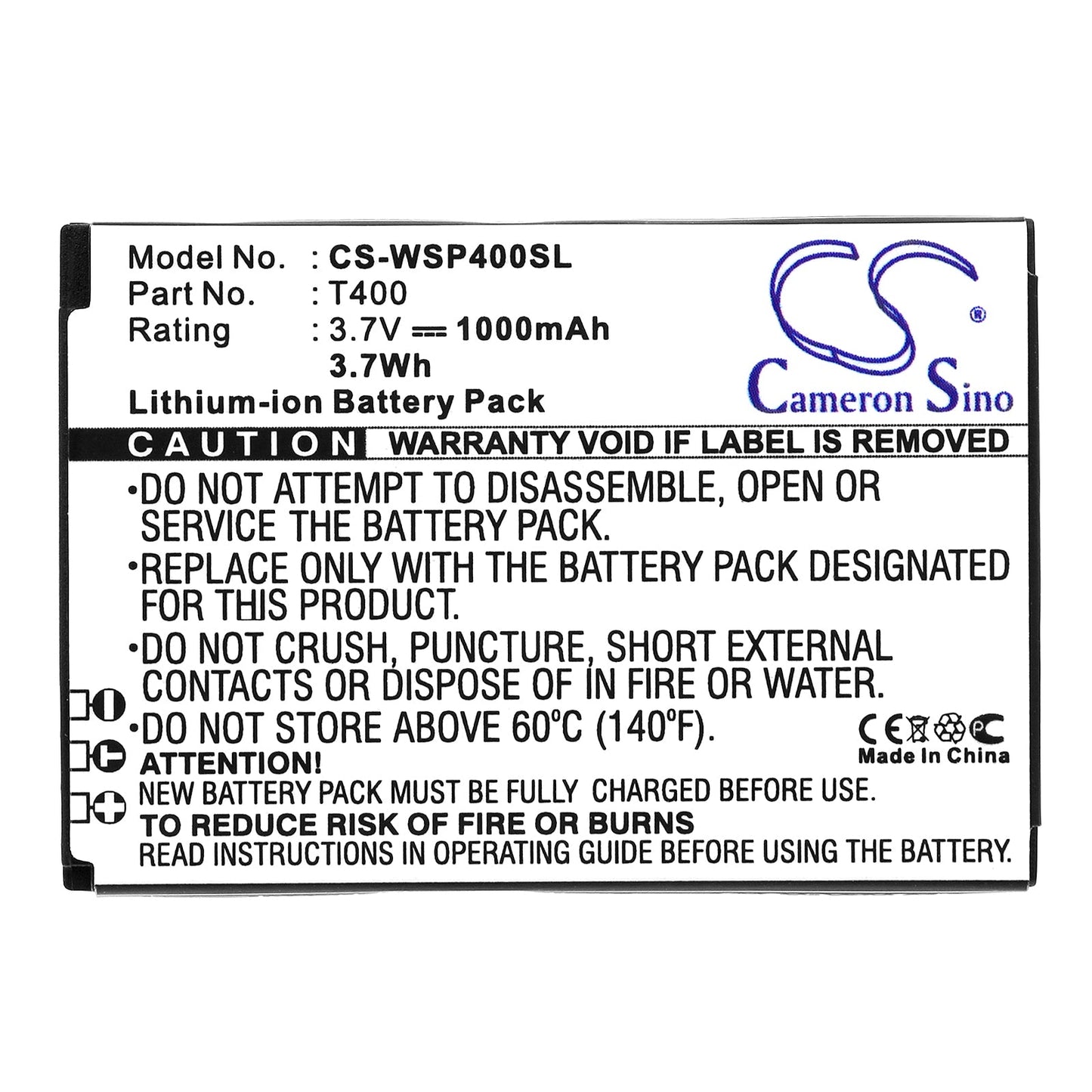Replacement Battery for Swissvoice MP40 – Mobile, SmartPhone – 1000mAh / 3.70Wh / 3.7V