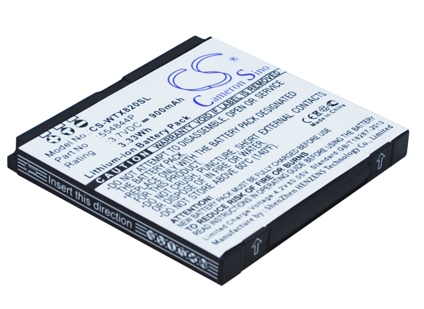 Replacement Battery for Wayteq X820 – GPS, Navigator – 800mAh / 2.96Wh / 3.7V