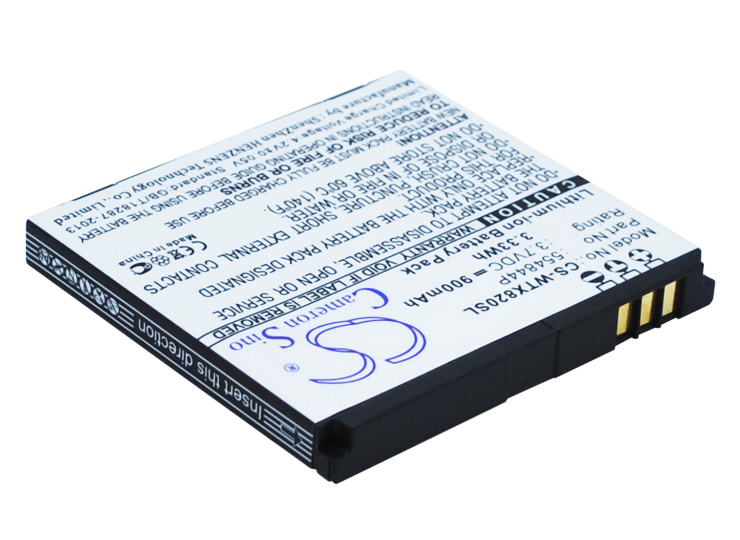 Replacement Battery for Wayteq X820 – GPS, Navigator – 800mAh / 2.96Wh / 3.7V