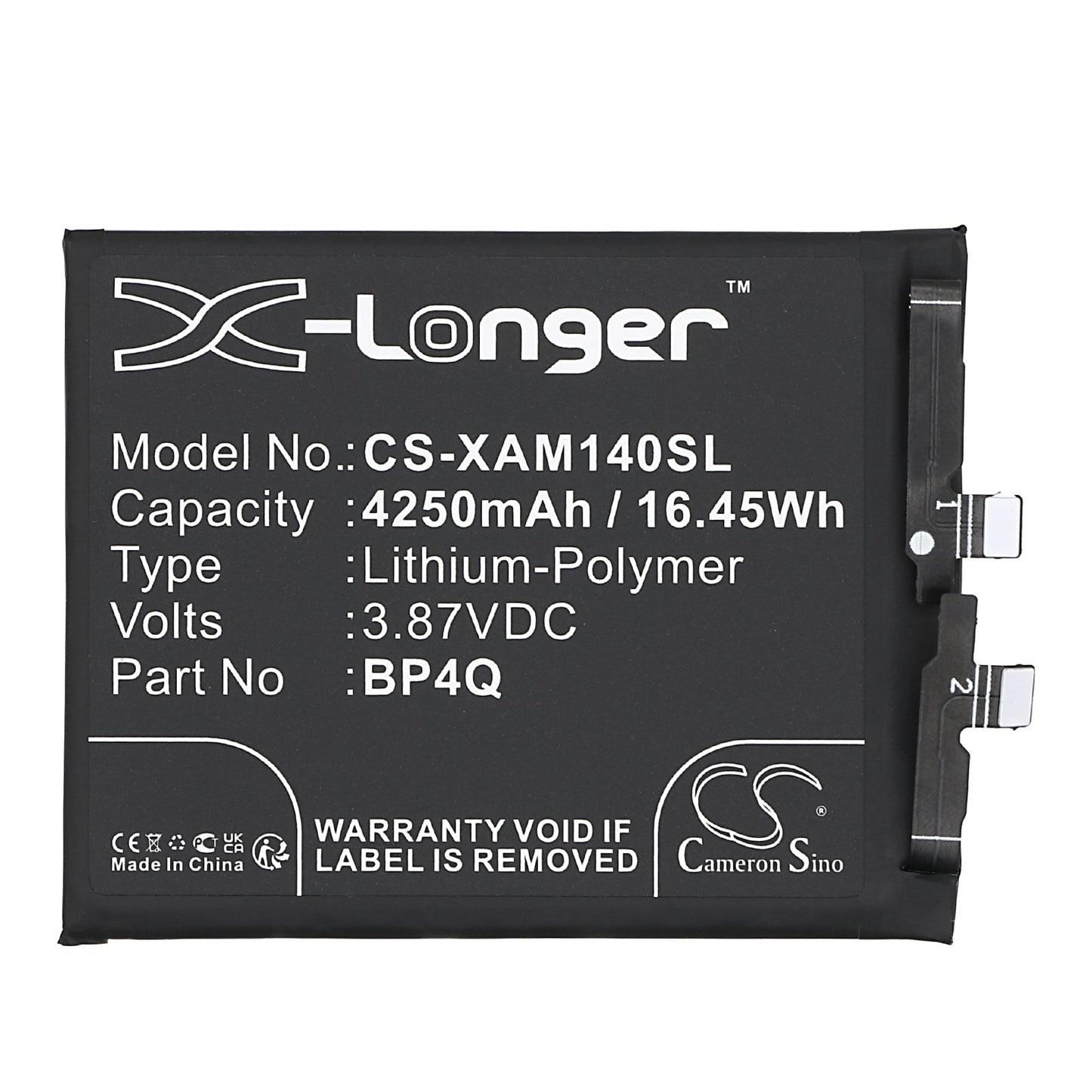 Replacement Battery for Xiaomi 14 – Mobile, SmartPhone – 4250mAh / 16.45Wh / 3.87V