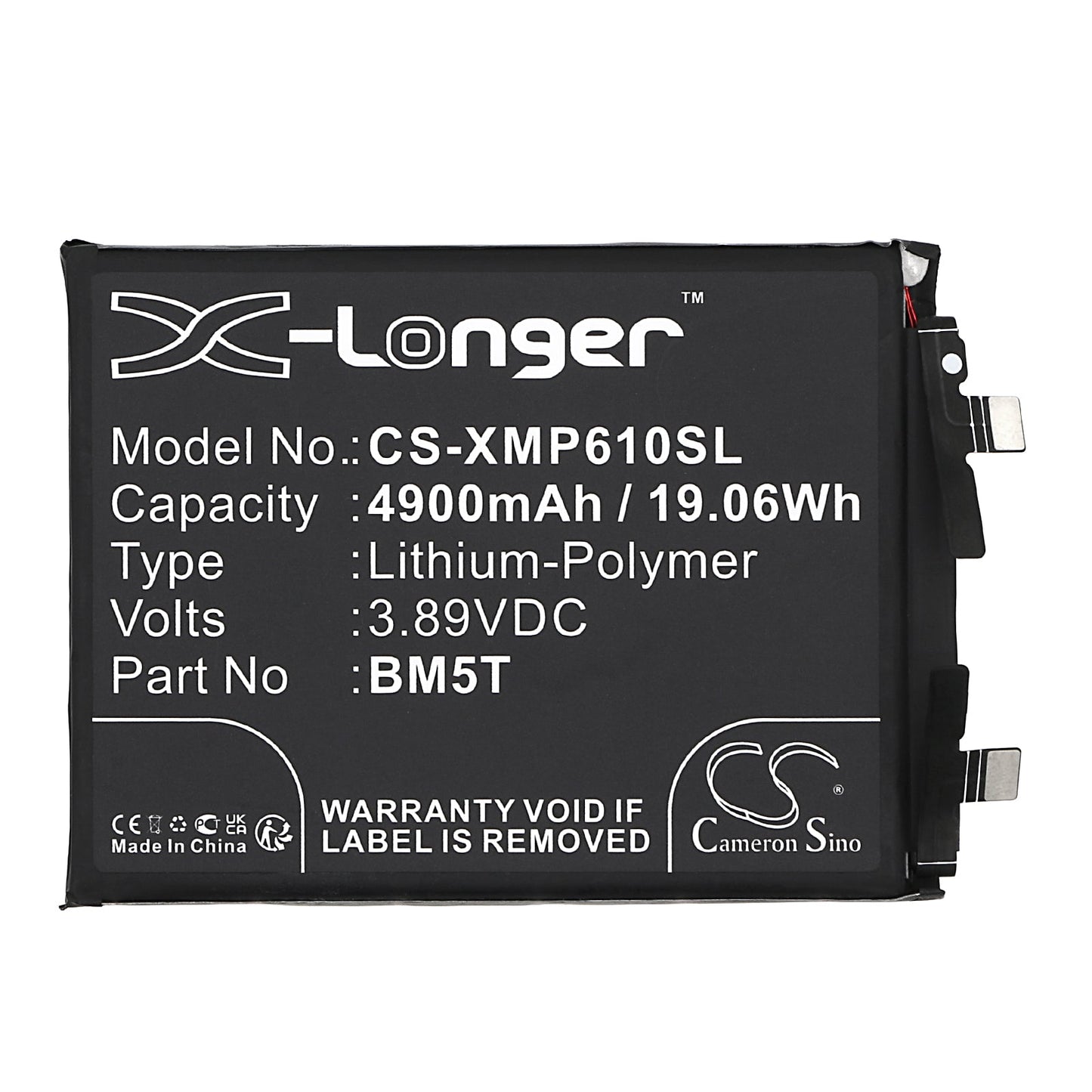 Replacement Battery for Xiaomi 13T 5G – Mobile, SmartPhone – 4900mAh / 19.06Wh / 3.89V