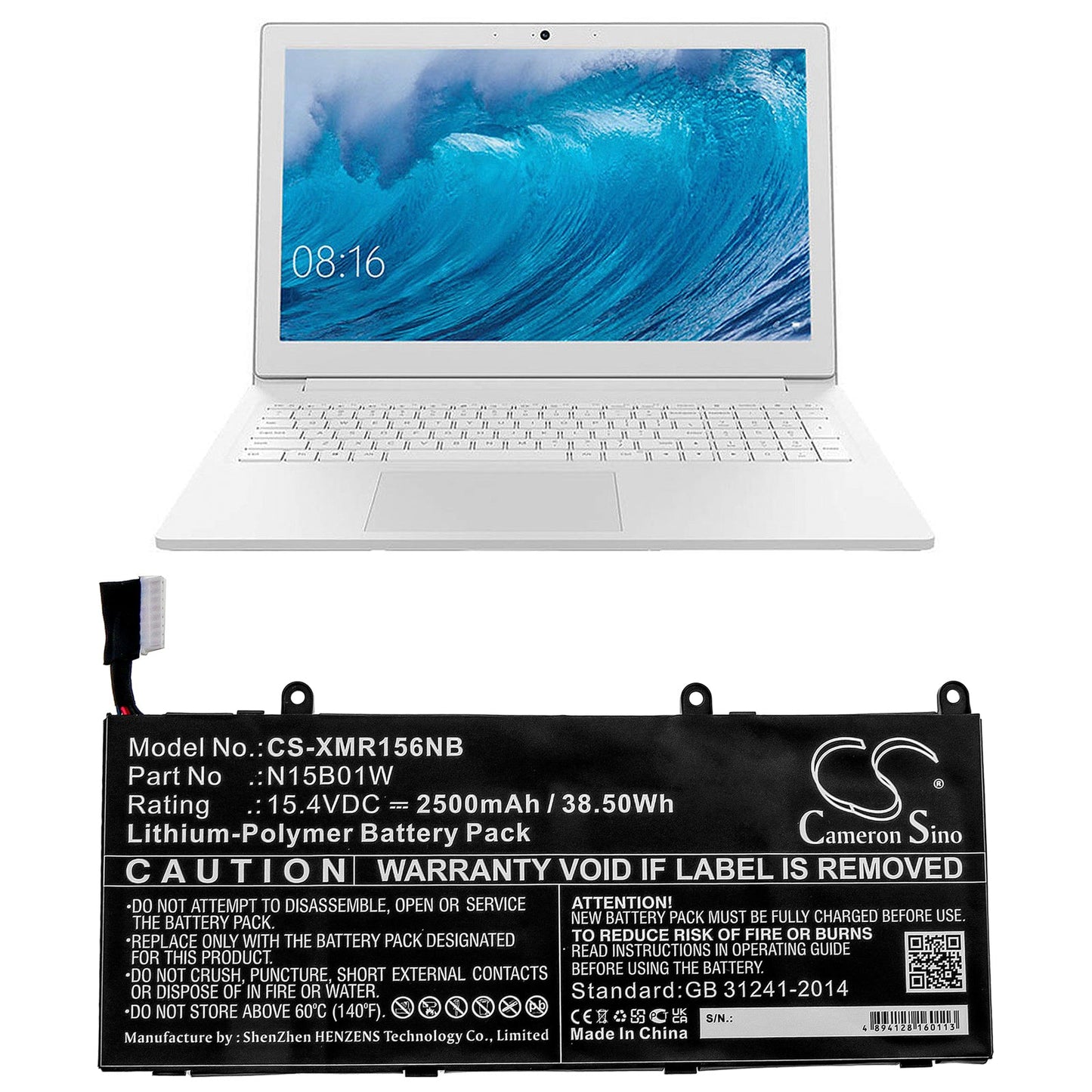 Replacement Battery for Xiaomi MI Ruby 15.6 – Notebook, Laptop – 2500mAh / 38.50Wh / 15.4V