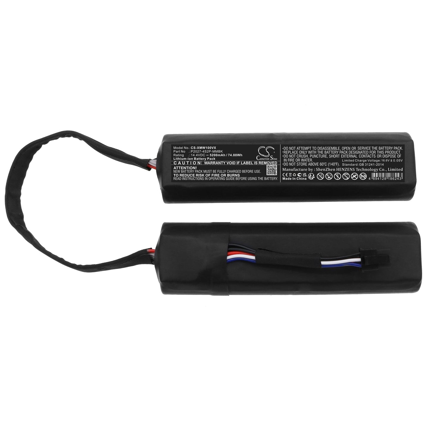 Replacement Battery for Xiaomi Dreame W10 – Vacuum – 5200mAh / 74.88Wh / 14.4V