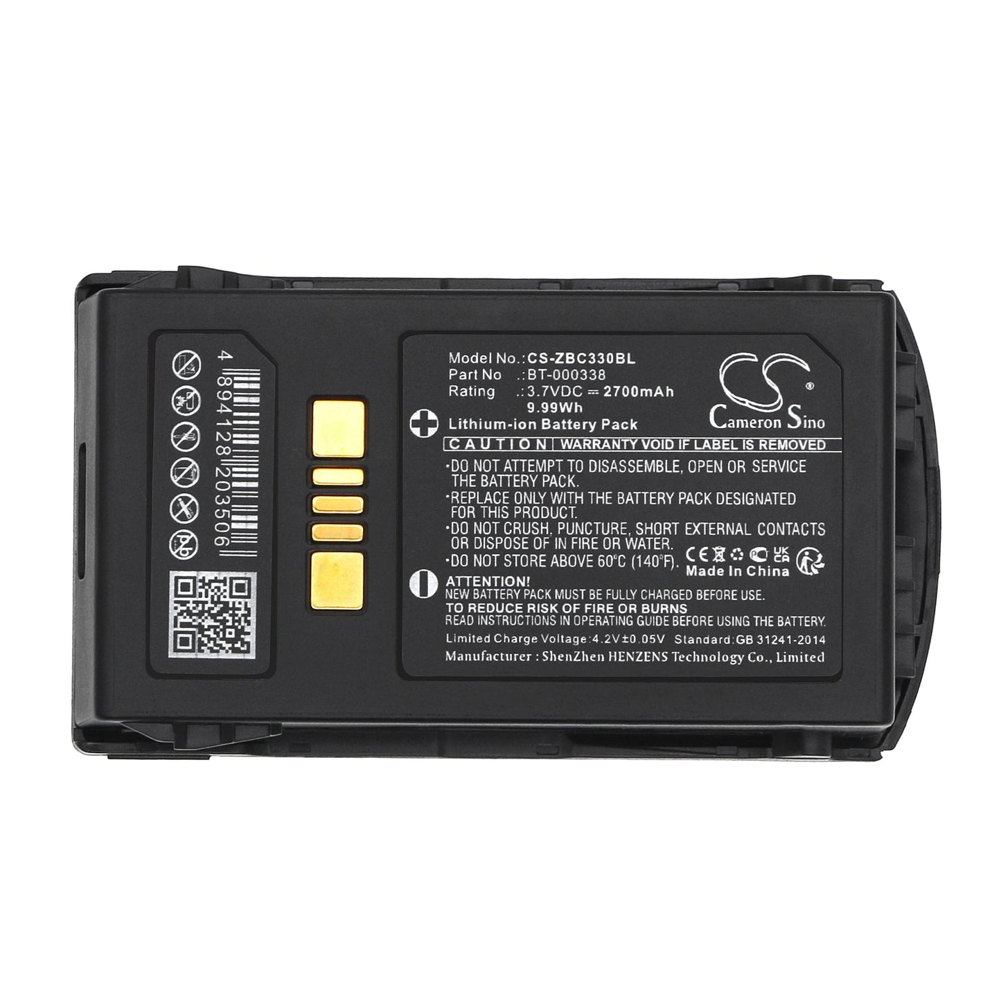 Replacement Battery for Zebra MC33 – Barcode Scanner – 2700mAh / 9.99Wh / 3.7V