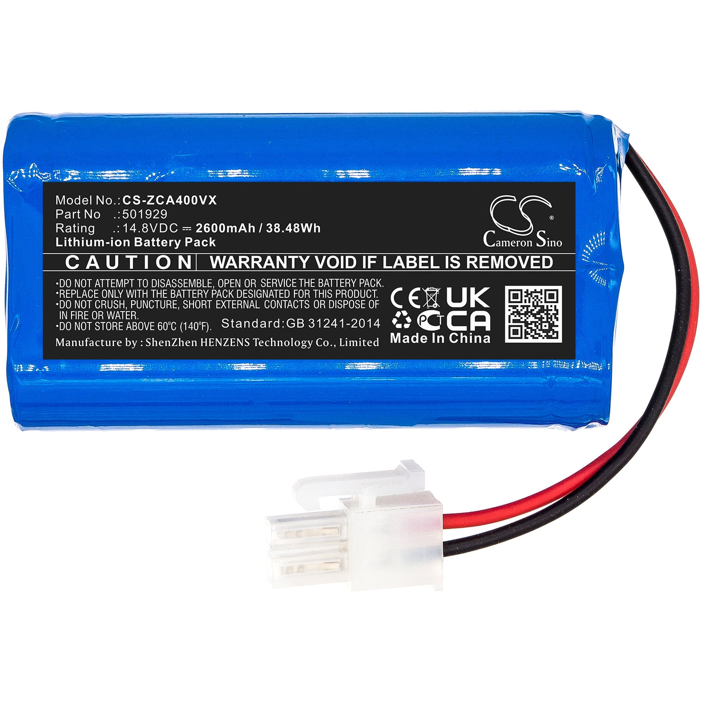 Replacement Battery for Concept VR2000 2v1 Perfect Clean – 2600mAh / 38.48Wh