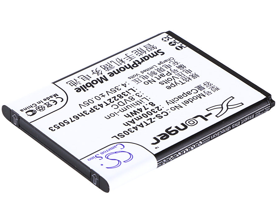 Replacement Battery for ZTE 4G Smart – Mobile, SmartPhone – 2300mAh / 8.74Wh / 3.8V