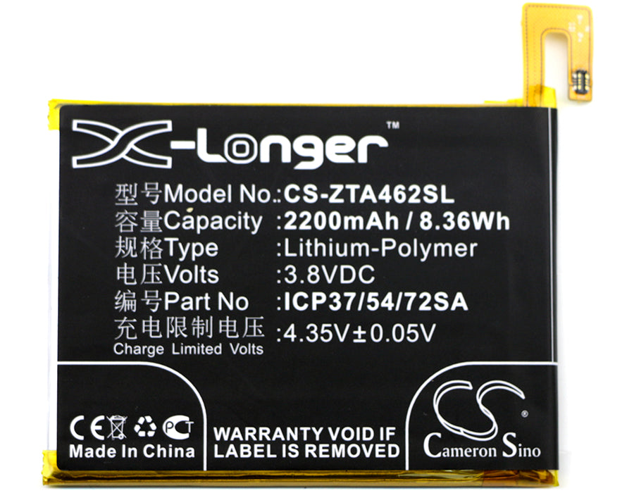 Replacement Battery for ZTE Blade A310 – Mobile, SmartPhone – 2200mAh / 8.36Wh / 3.8V
