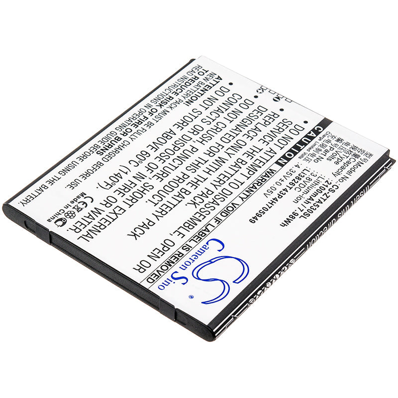 Replacement Battery for ZTE BA530 – Mobile, SmartPhone – 2100mAh / 7.98Wh / 3.8V