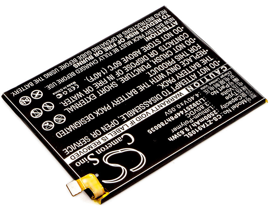 Replacement Battery for ZTE BA910 – Mobile, SmartPhone – 2500mAh / 9.63Wh / 3.85V