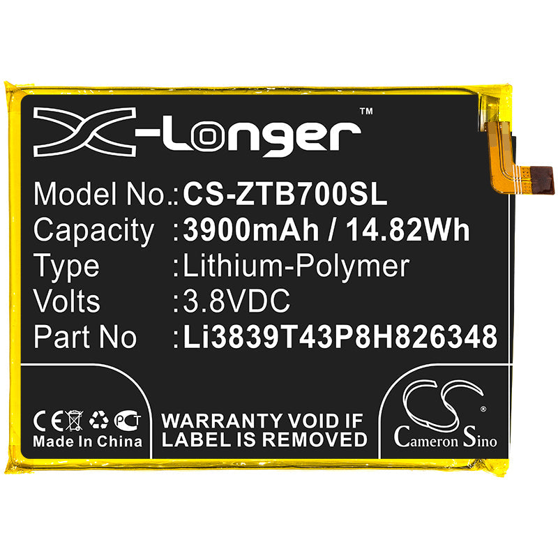 Replacement Battery for ZTE A7010 – Mobile, SmartPhone – 3900mAh / 14.82Wh / 3.8V