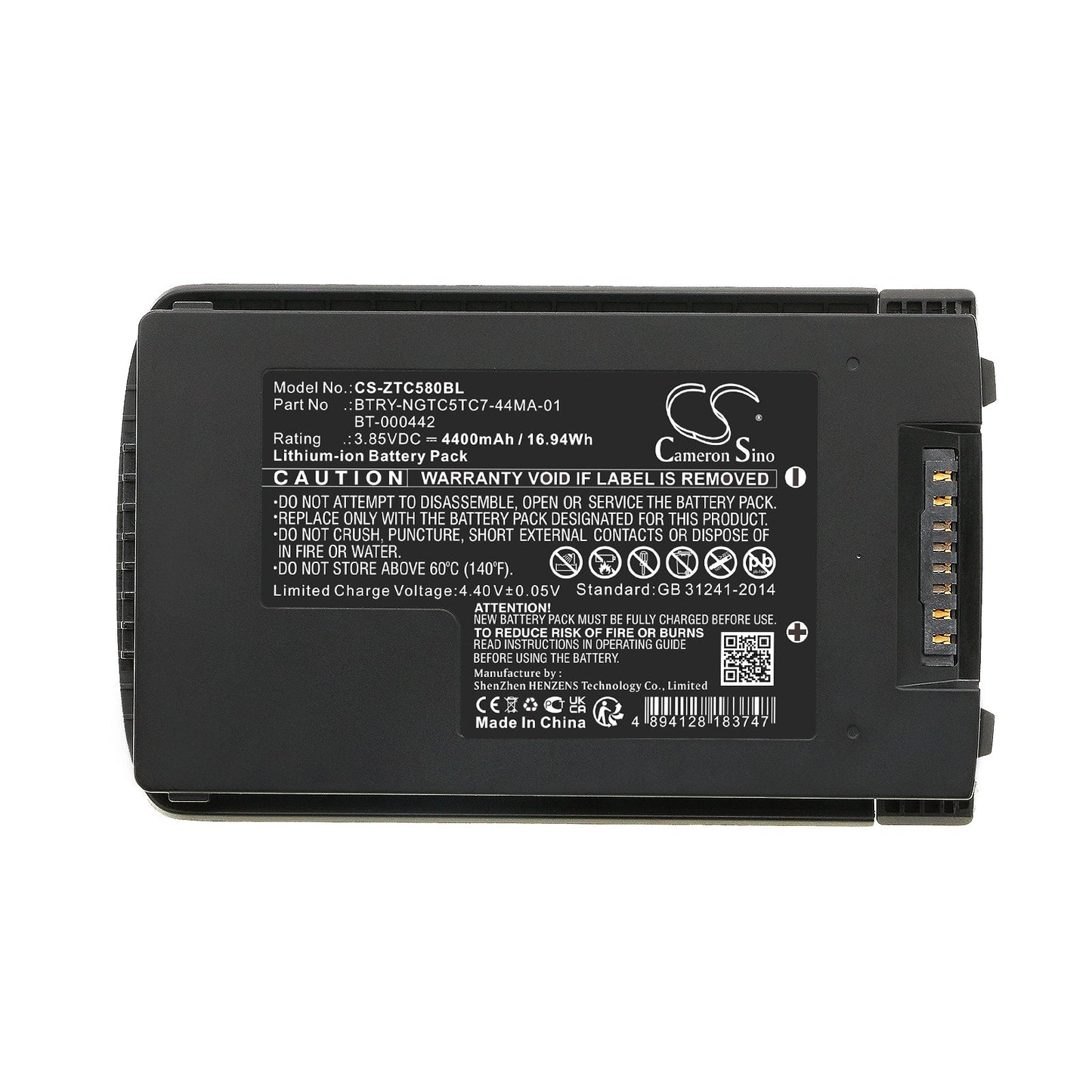 Replacement Battery for Zebra TC53 – Barcode Scanner – 4400mAh / 16.94Wh / 3.85V