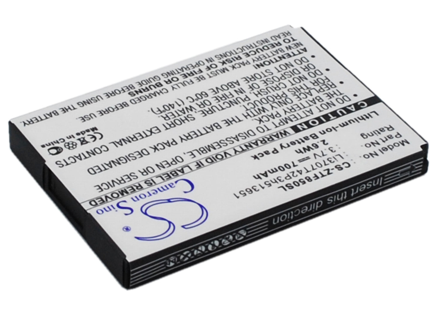 Replacement Battery for ZTE F252 – Mobile, SmartPhone – 700mAh / 3.7V
