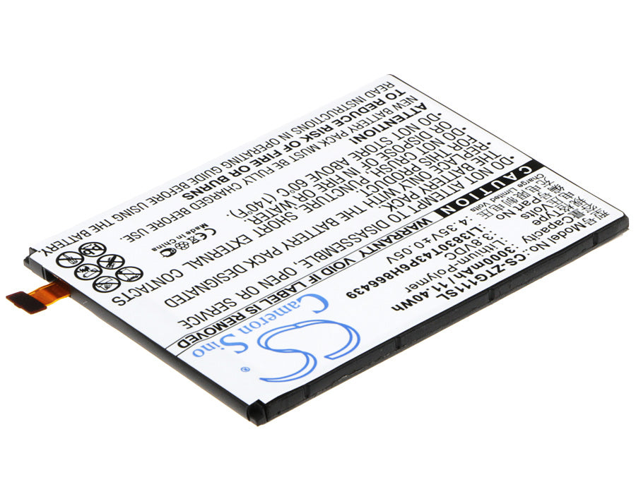 Replacement Battery for ZTE G111 – Mobile, SmartPhone – 3000mAh / 11.40Wh / 3.8V
