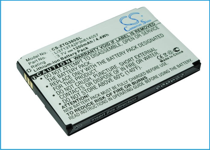 Replacement Battery for ZTE D800 – Mobile, SmartPhone – 1200mAh / 4.4Wh / 3.7V