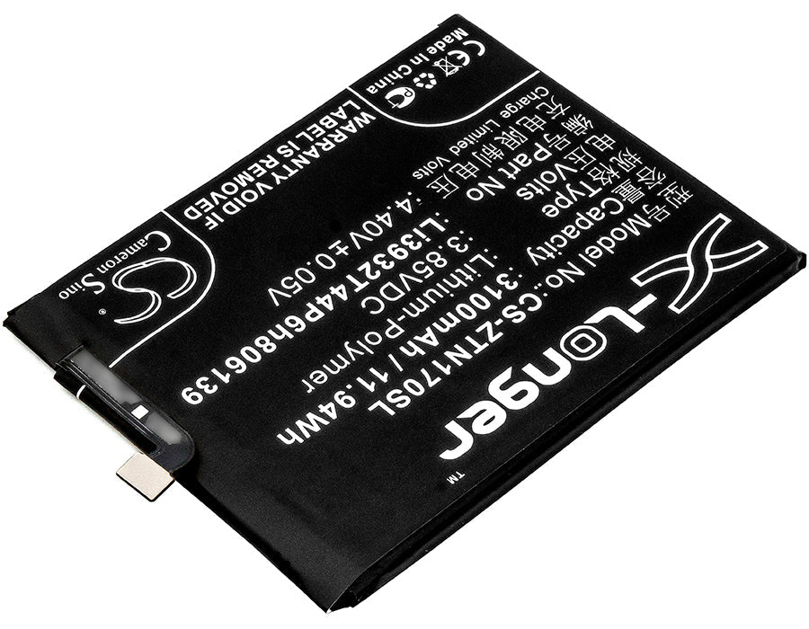 Replacement Battery for ZTE Nubia Z17 – Mobile, SmartPhone – 3100mAh / 11.94Wh / 3.85V