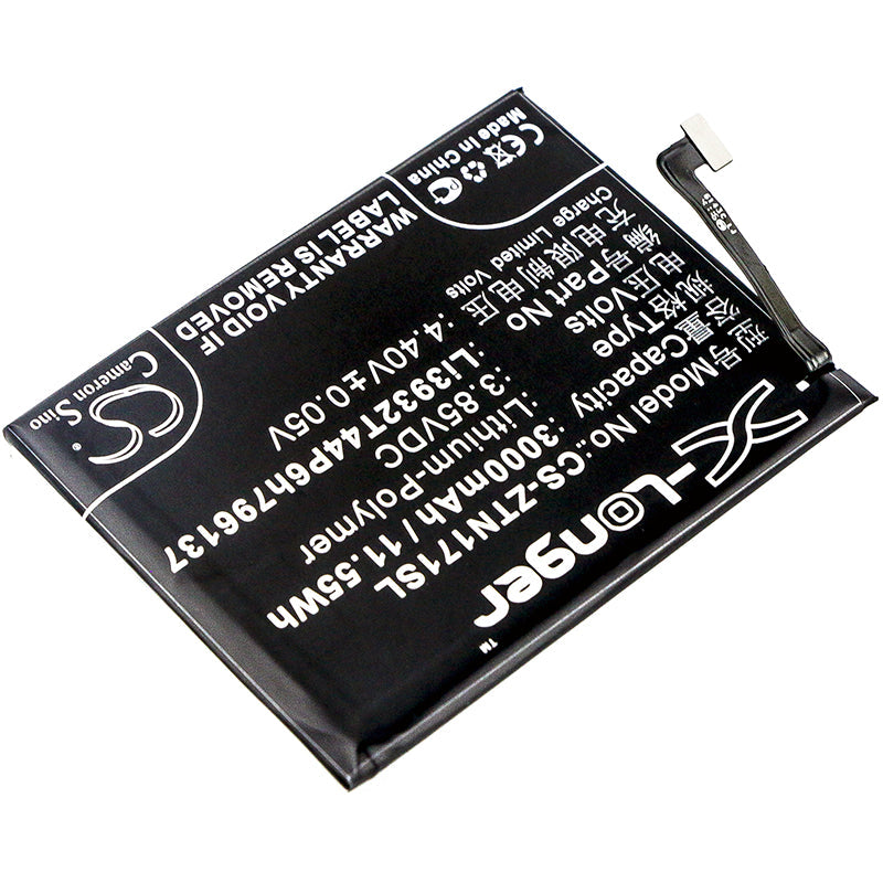 Replacement Battery for ZTE Nubia Z17 Mini – Mobile, SmartPhone – 3000mAh / 11.55Wh / 3.85V