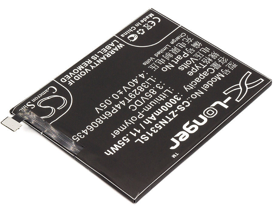 Replacement Battery for ZTE Nubia M2 Lite – Mobile, SmartPhone – 3000mAh / 11.55Wh / 3.85V
