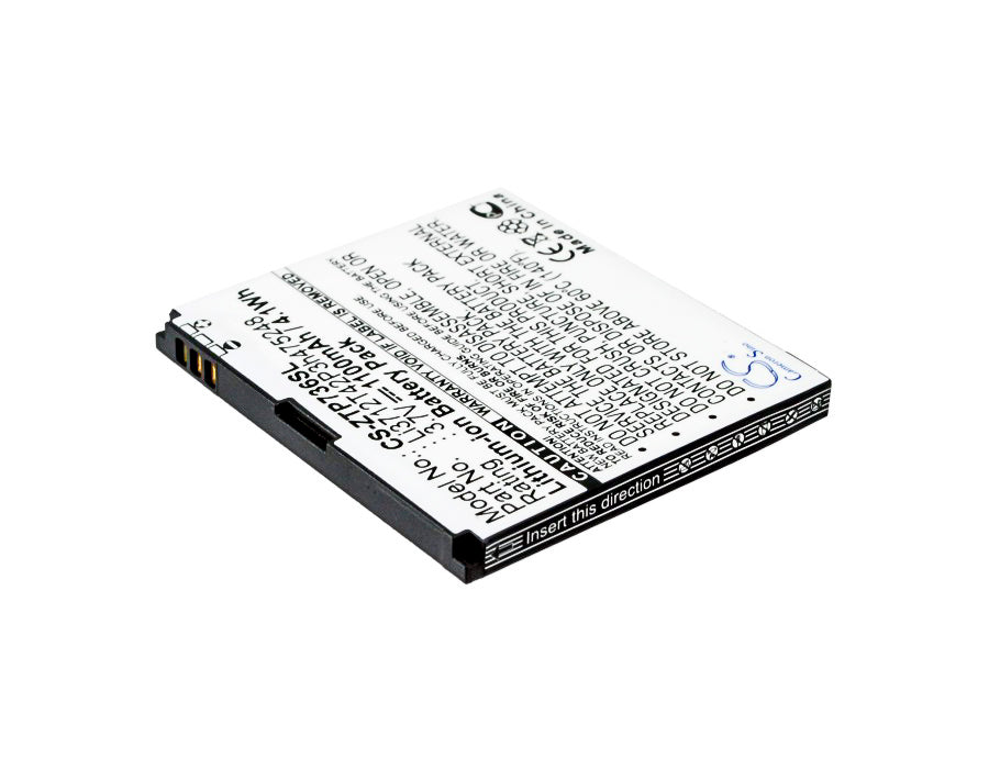 Replacement Battery for ZTE Atlas – Mobile, SmartPhone – 1100mAh / 4.07Wh / 3.7V