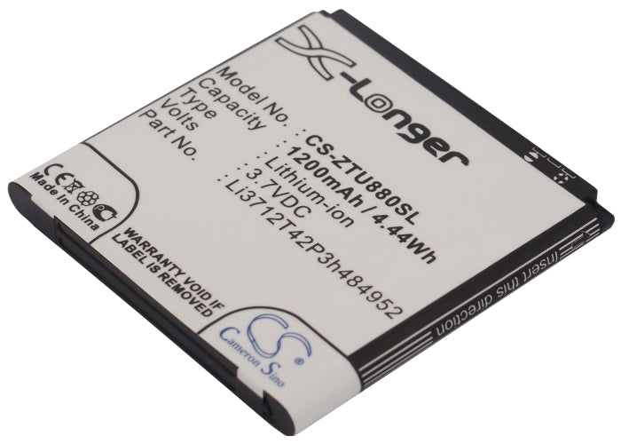 Replacement Battery for ZTE Kis Flex – Mobile, SmartPhone – 1200mAh / 4.44Wh / 3.7V
