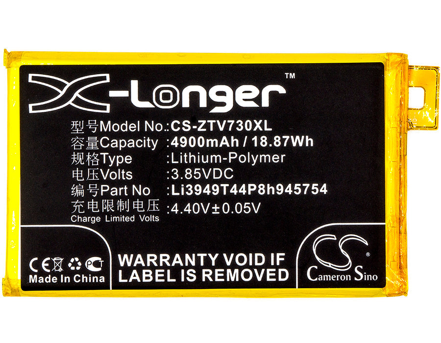 Replacement Battery for ZTE Blade A2 Plus – Mobile, SmartPhone – 4900mAh / 18.87Wh / 3.85V